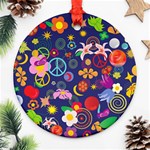 Boho floral  Round Ornament (Two Sides)