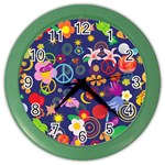 Boho floral  Color Wall Clock