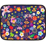 Boho floral  Double Sided Fleece Blanket (Mini)