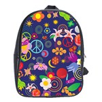 Boho floral  School Bag (XL)