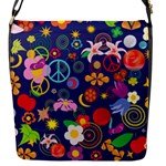 Boho floral  Flap Closure Messenger Bag (S)