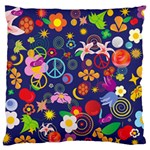 Boho floral  Large Flano Cushion Case (One Side)