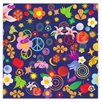 Boho floral  Large Satin Scarf (Square)