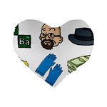 Breaking Bad Standard 16  Premium Heart Shape Cushion 