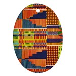 Bright Kente Oval Ornament (Two Sides)