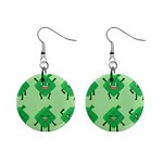 Ketupat 1  Button Earrings