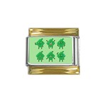 Ketupat Gold Trim Italian Charm (9mm)