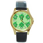 Ketupat Round Gold Metal Watch