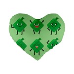 Ketupat Standard 16  Premium Flano Heart Shape Cushion 