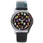  black Wonderland Round Metal Watch