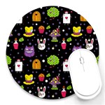  black Wonderland Round Mousepad