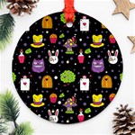  black Wonderland Ornament (Round)