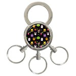  black Wonderland 3-Ring Key Chain