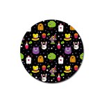  black Wonderland Magnet 3  (Round)