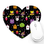  black Wonderland Heart Mousepad