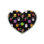  black Wonderland Rubber Coaster (Heart)