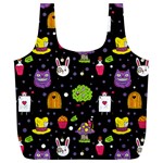  black Wonderland Full Print Recycle Bag (XL)