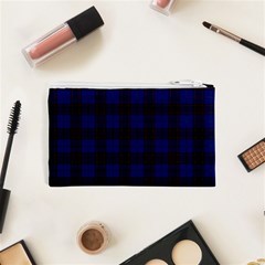 Homes Tartan Canvas Cosmetic Bag (XS) from ArtsNow.com Back