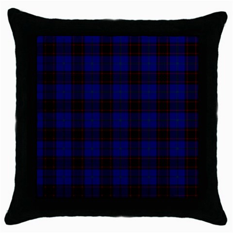 Homes Tartan Throw Pillow Case (Black) from ArtsNow.com Front