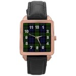 Blackwatch Tartan Rose Gold Leather Watch