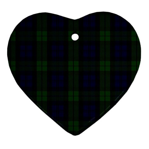 Blackwatch Tartan Ornament (Heart) from ArtsNow.com Front