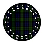 Blackwatch Tartan Ornament (Round Filigree)