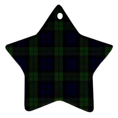 Blackwatch Tartan Ornament (Star) from ArtsNow.com Front