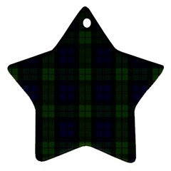 Blackwatch Tartan Star Ornament (Two Sides) from ArtsNow.com Front