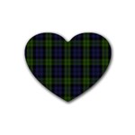 Blackwatch Tartan Rubber Coaster (Heart)