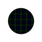 Blackwatch Tartan Rubber Round Coaster (4 pack)