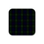 Blackwatch Tartan Rubber Square Coaster (4 pack)