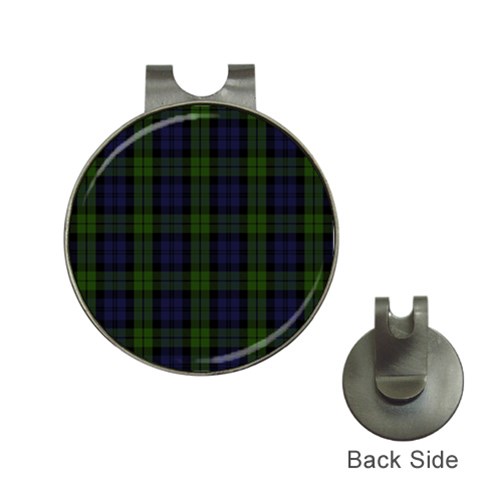 Blackwatch Tartan Golf Ball Marker Hat Clip from ArtsNow.com Front