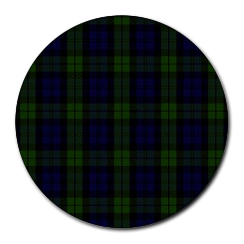 Blackwatch Tartan Round Mousepad from ArtsNow.com Front