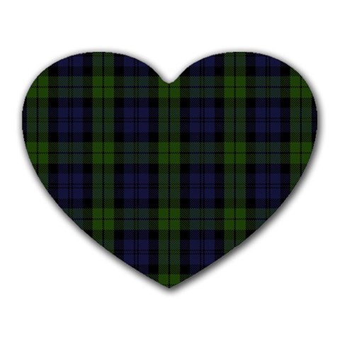 Blackwatch Tartan Heart Mousepad from ArtsNow.com Front