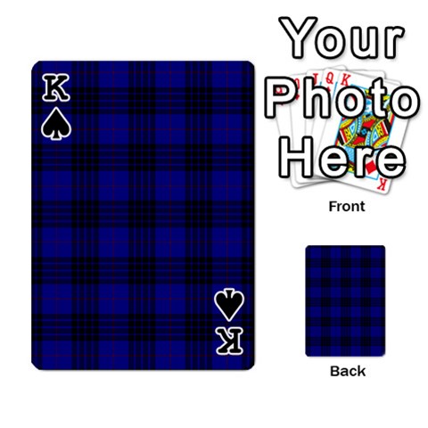 King MacKay Tartan Playing Cards 54 Designs from ArtsNow.com Front - SpadeK