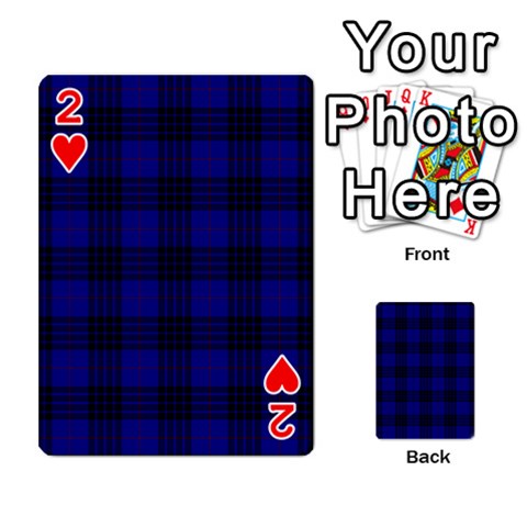 MacKay Tartan Playing Cards 54 Designs from ArtsNow.com Front - Heart2