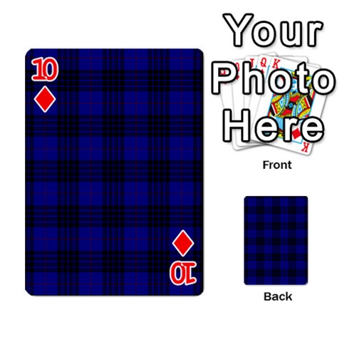 MacKay Tartan Playing Cards 54 Designs from ArtsNow.com Front - Diamond10