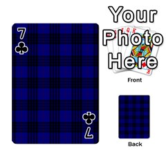 MacKay Tartan Playing Cards 54 Designs from ArtsNow.com Front - Club7