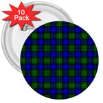 Farquharson Tartan 3  Button (10 pack)