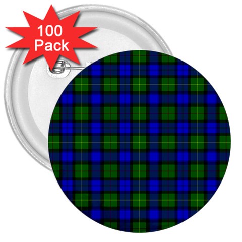 Farquharson Tartan 3  Button (100 pack) from ArtsNow.com Front