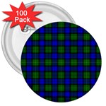 Farquharson Tartan 3  Button (100 pack)