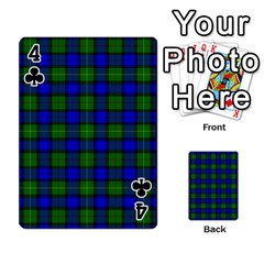 Farquharson Tartan Playing Cards 54 Designs from ArtsNow.com Front - Club4