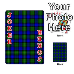 Farquharson Tartan Playing Cards 54 Designs from ArtsNow.com Front - Joker2