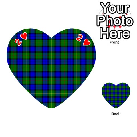 Farquharson Tartan Playing Cards 54 (Heart) from ArtsNow.com Front - Heart2