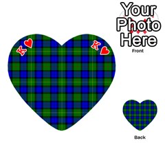 King Farquharson Tartan Playing Cards 54 (Heart) from ArtsNow.com Front - HeartK