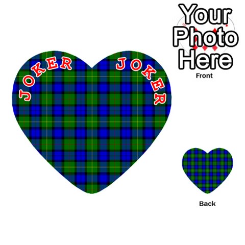 Farquharson Tartan Playing Cards 54 (Heart) from ArtsNow.com Front - Joker2