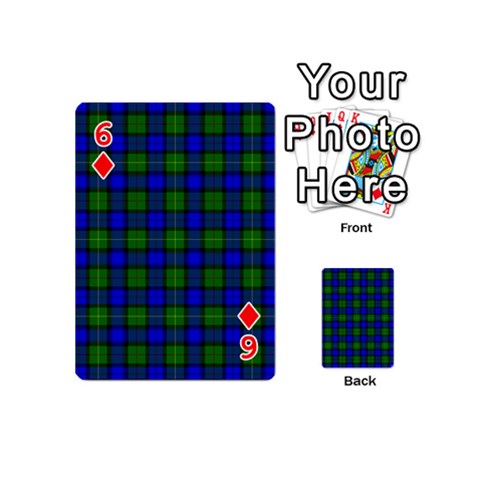 Farquharson Tartan Playing Cards 54 (Mini) from ArtsNow.com Front - Diamond6