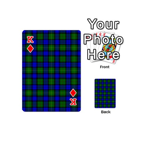 King Farquharson Tartan Playing Cards 54 (Mini) from ArtsNow.com Front - DiamondK