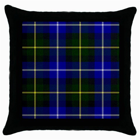 MacNeil of Barra Tartan Throw Pillow Case (Black) from ArtsNow.com Front