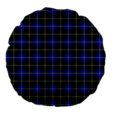 MacNeil of Barra Tartan Large 18  Premium Round Cushion from ArtsNow.com Back